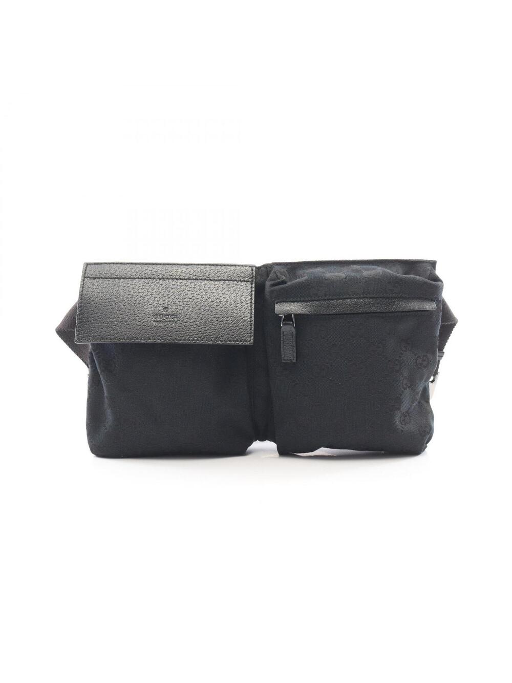 Gucci Gg Canvas Waist Belt Bag Leather #279694G68B